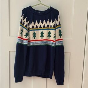 Hanna Andersson Holiday Blue Knit Sweater